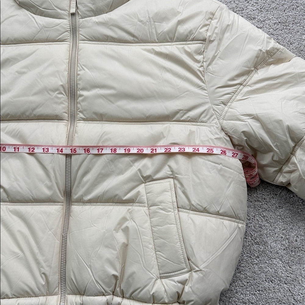 American Eagle Women’s Cream Puffer Cozy Jacket Full Zip Size XXL - Picture 5 of 7